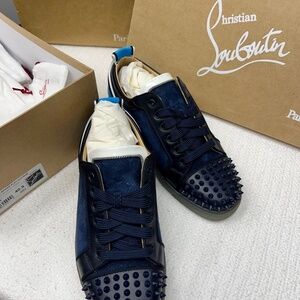 Men's Louis Junior Spikes Low-Top Suede Sneakers